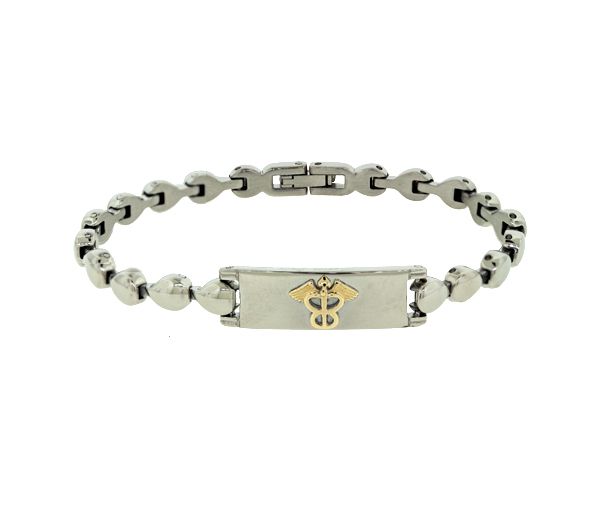 BRACELET MEDICAL ACIER 10K 5MM 7.5''